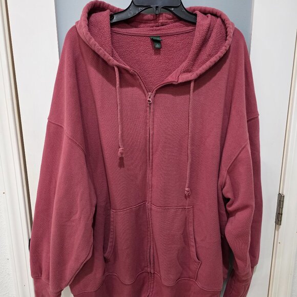 wild fable Tops - Wild Fable XL Plus Size Pink Zip Up Hoodie Sweatshirt Athleisure Cozy Thumb Hole